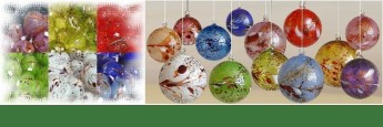 Decoration balls of glass from Lauscha