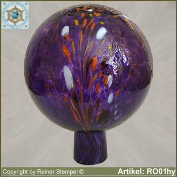 Roses ball glass garden ball winterproof 12 cm or 15 cm ø hyacinth